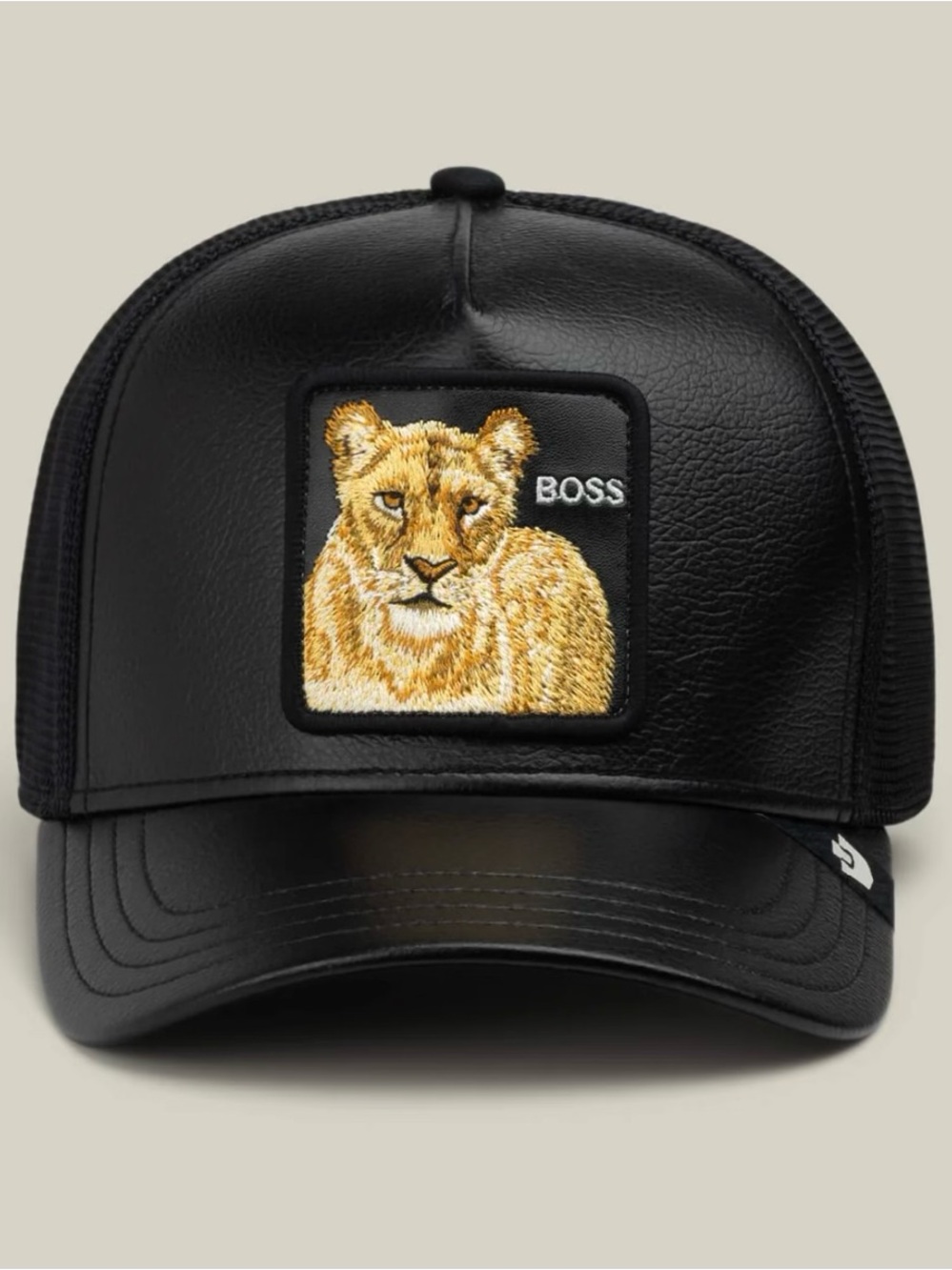 Goorin Bros. “FAUX LEATHER LIONESS” BOSS. Trucker Hat. Mesh SnapBack. NWT